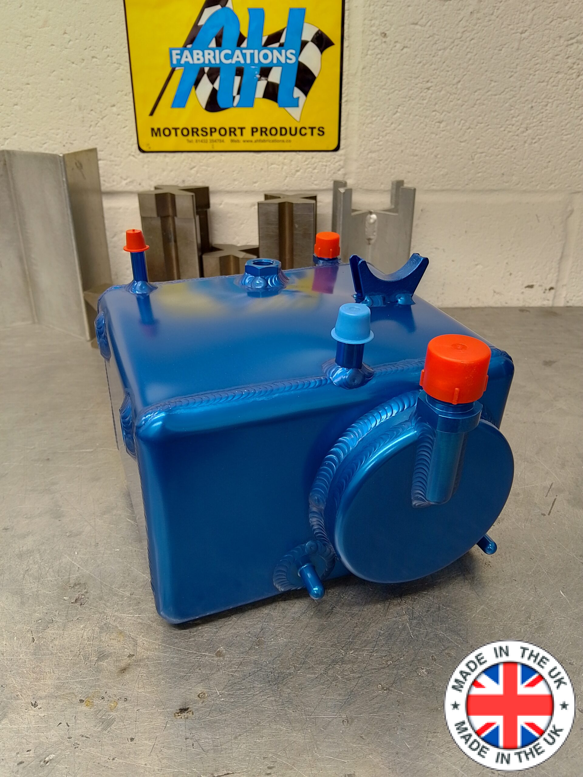 AHF225 Impreza S5 WRC PAS/Coolant header tank anodised blue. Genuine ...